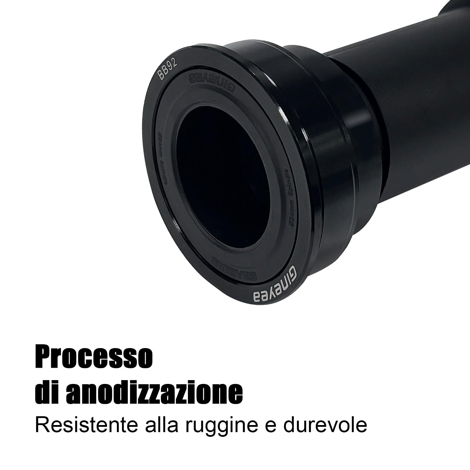 Mimoke Cuscinetto interno per bicicletta BB92, cavo monopezzo, per albero centrale, per biciclette, cuscinetto a pedale, 24 mm, staffe inferiori per biciclette, ultra lubrificate, leggero,