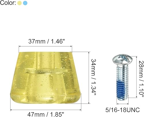 Miniatura 2 de PATIKIL Topes de dedo del pie para patines con destornillador, tapones de freno de goma, bloque para accesorios de repuesto
