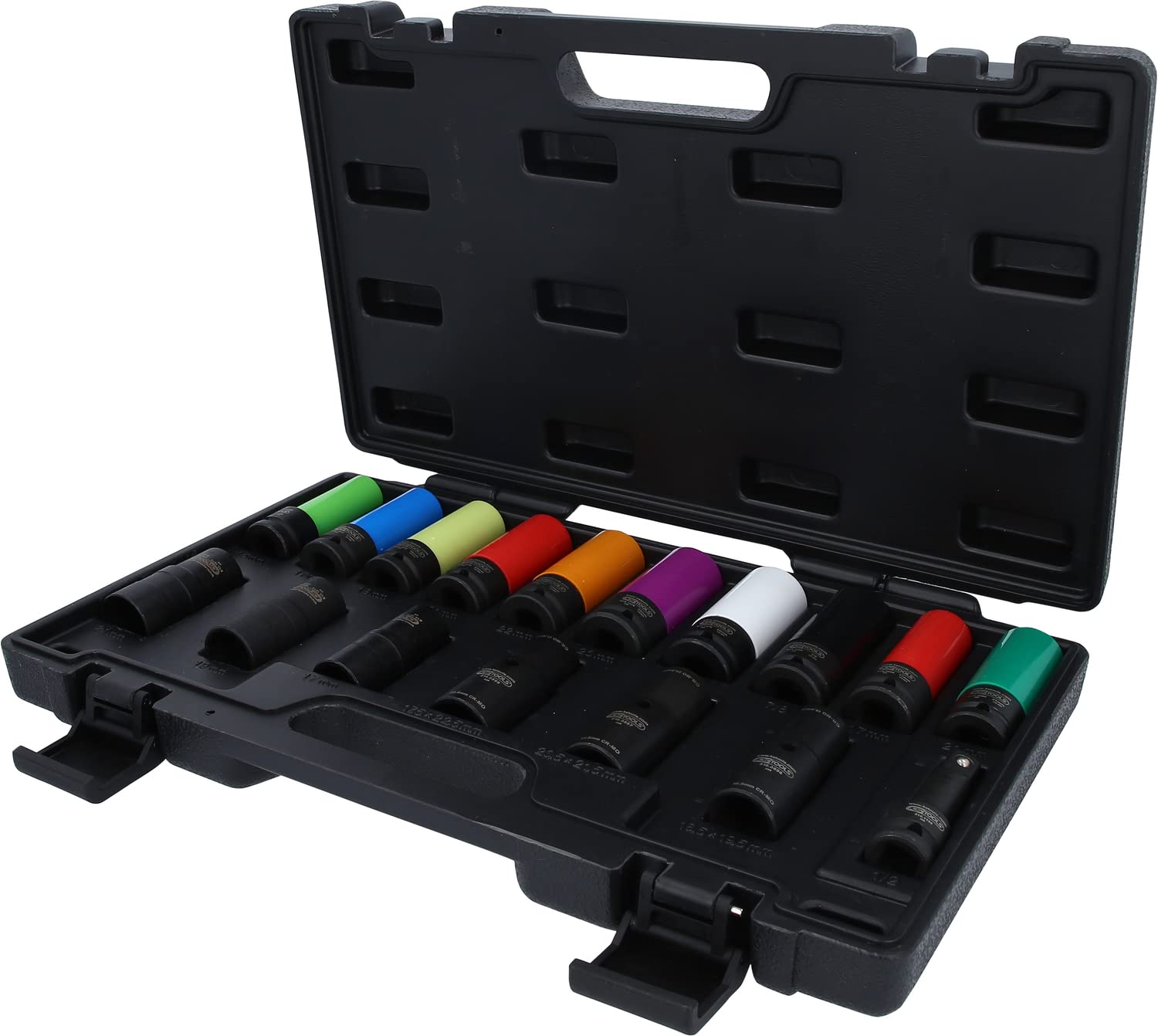 KS TOOLS 1/2" MASTER Kraft-Stecknuss-Satz für Radverschraubungen, 17-tlg