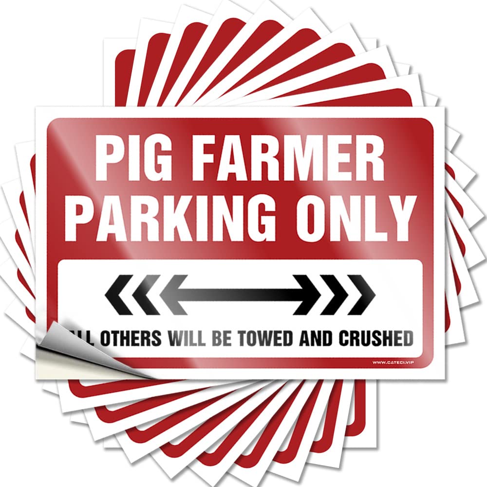 Pig Farmer Parking Only Modern Western - Tattoos Case Waterproof Decal(6X9CM)