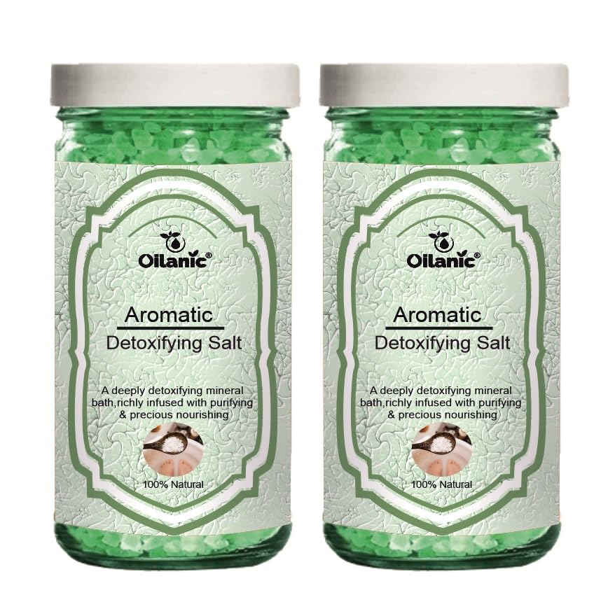 Oilanic Detoxifying Aromatic Bath Salt Crystal And Bath | For Muscle Relief, Relieves Aches & Pain | Soothing & Relaxation | Pedicure & Manicure Salt (200g) Pack of 2-image-31