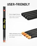 Donner Drum Sticks, 7A Snare Black Drumsticks Classic Maple Wood Drum Sticks with Carrying Bag, 2 Pairs