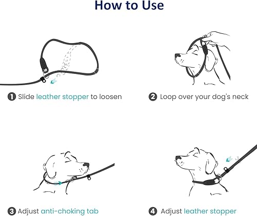 Miniatura 4 de WePet Correa antideslizante de entrenamiento para perros correa antideslizante para perro correa de entrenamiento para recuperación de obediencia