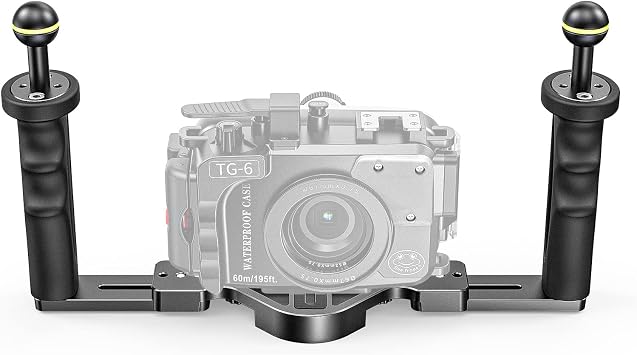 Seafrogs Dual Handheld Underwater Camera Tray Bracket, Aluminum Alloy Diving Photography Stabilizer Holder Camera Bracket-TS-7