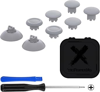 eXtremeRate PS5 BDM-010 & BDM-020 & BDM-030 & BDM-040 & BDM-050 Controller Edge Replacement Thumb Stick Pure Color, Custom Replacement Analog Stick Joystick for PS4 All Model Controllers,