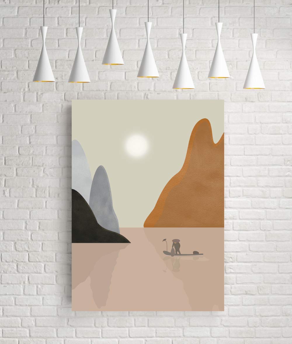 Chinese landscape - Giclée art print by FLATOWL