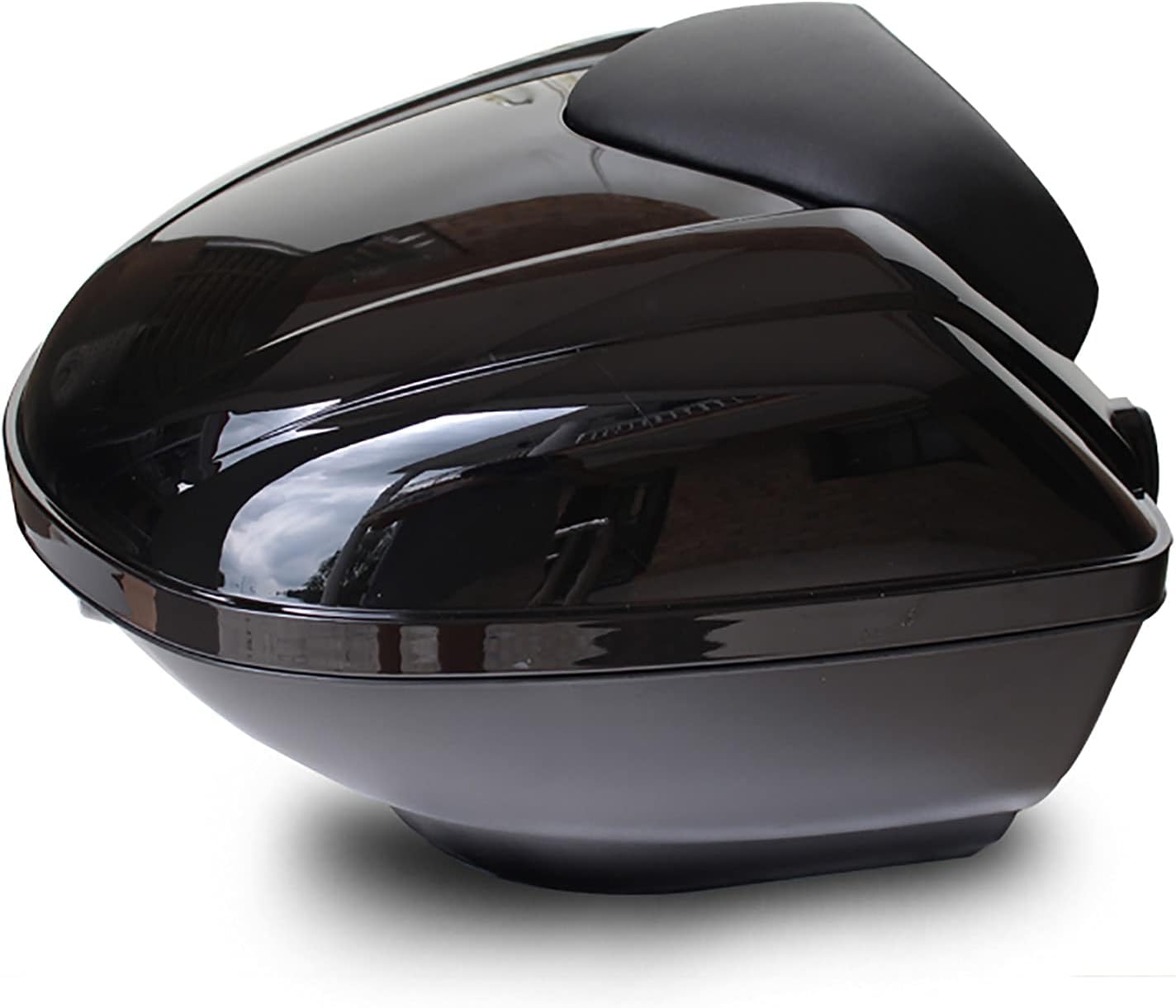 Motorcycle Storage Box, Motorcycle Scooter Top Box, Trunk Luggage Top Lock Storage Carrier Case,Sealed and Waterproof,Soft Backrest,with Universal Mounting Hardware. (Black One Size)