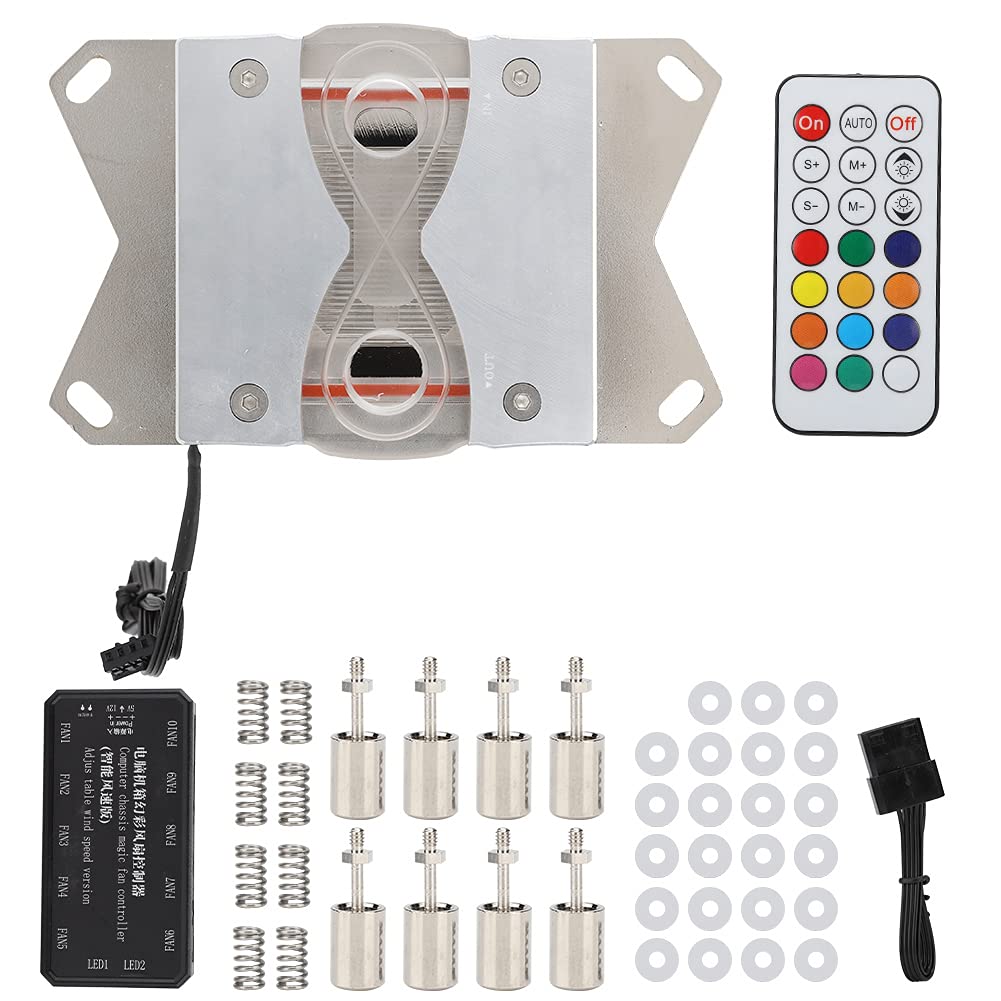 Bloque de Refrigeración por Agua de CPU para AM3 AM4 con Efectos de Iluminación Brillantes e Instalación Sencilla para Jugadores Acrílico 10,4x6,8x1,75 Cm
