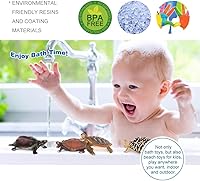 Vista 4 de Volnau Mini figuras de tortugas marinas, 14 piezas, figuras de animales para jardín de infantes, niños, criatura marina del océano, paquete