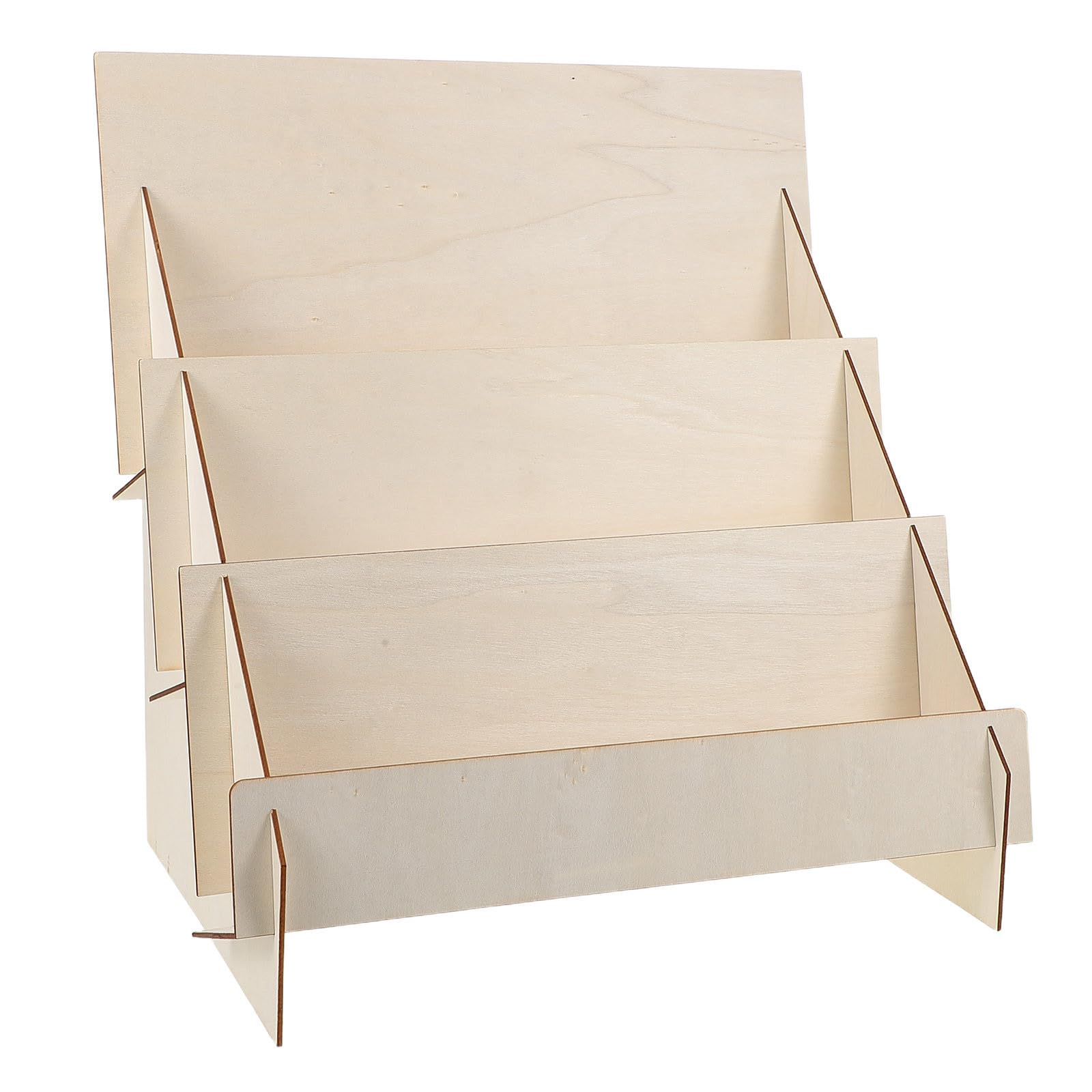 Étagère de bureau polyvalente en bois pour organiser brochures et espaces