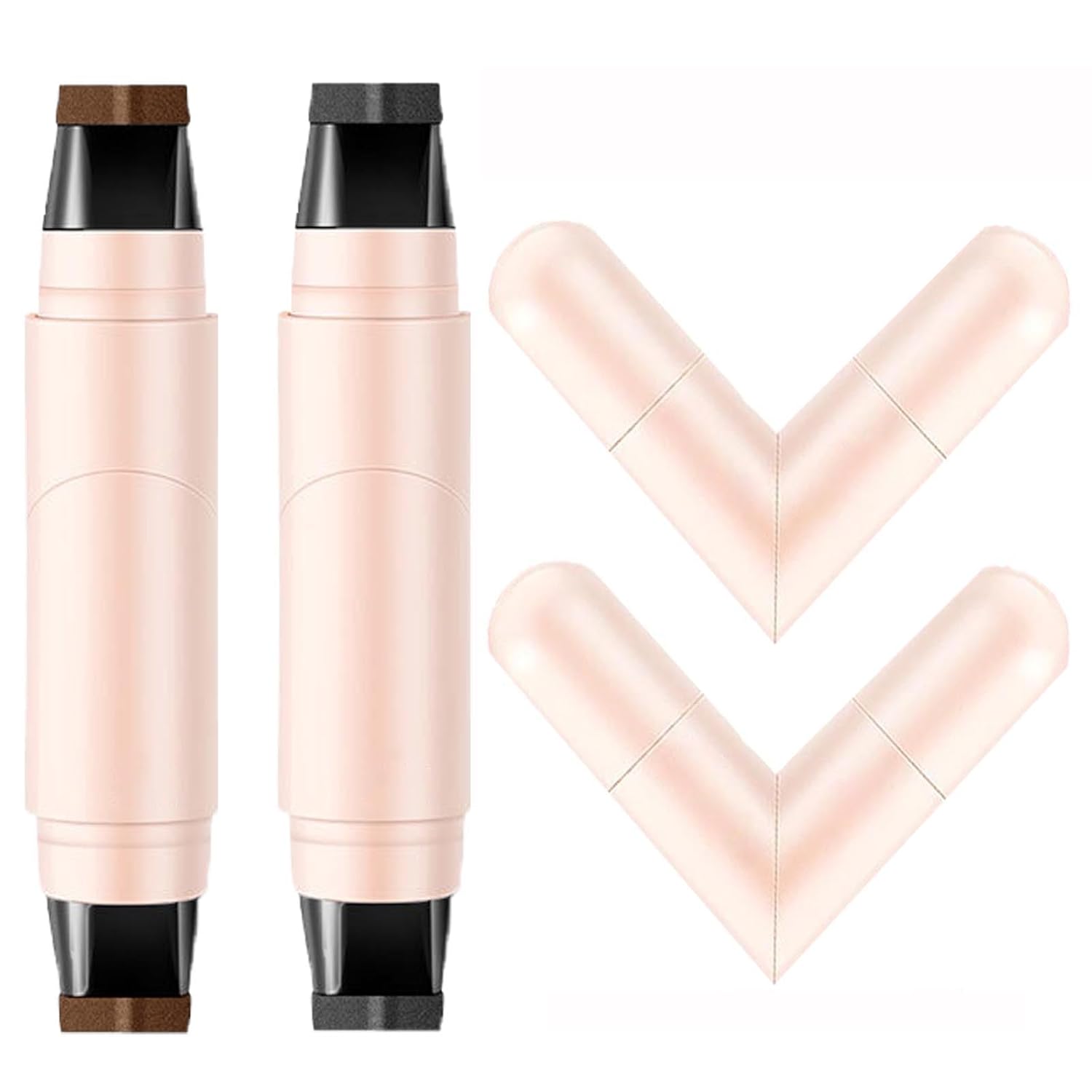 2Pcs Eyeliner Stamp, Double Headed Winged Eyeliner Tool for Quick Morning Makeup and Travel Application, Easy to Use for B...