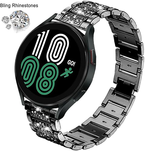 Miniatura 2 de Correas compatibles con Samsung Galaxy Watch 66 Classic  55 ProGalaxy Watch 44 Classic  3 1.614 in  Active 2, correa de repuesto de acero metálico