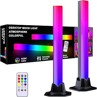DS 32CM LED Light Bar RGBIC Lamp (2 Pack, Z Series) - Rainbow Smart Lighting with Remote, Perfect for PC, TV, Gaming Setup