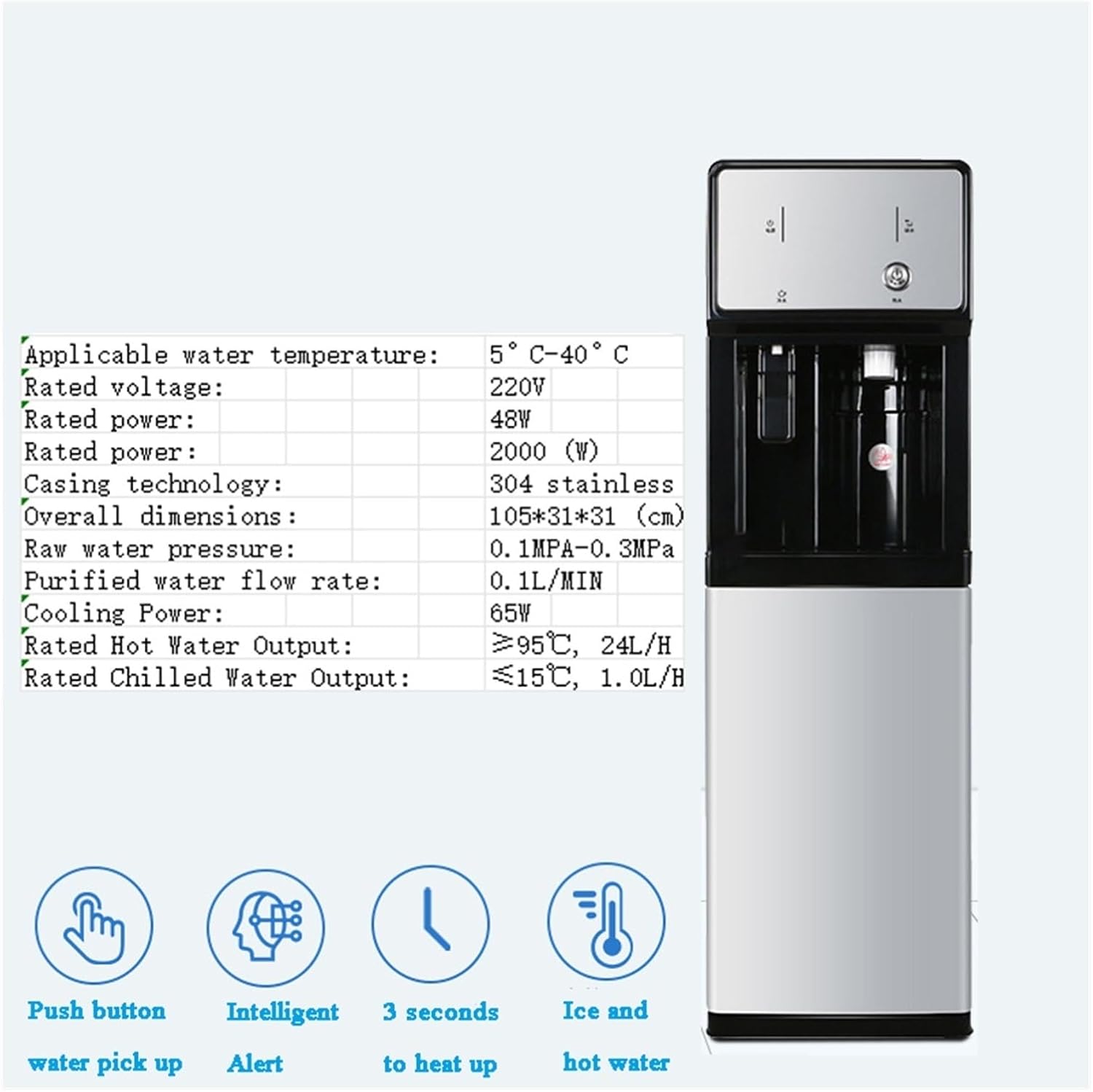 Water Cooler Mains Fed Unit Dispenser, Mute Water Dispenser, Cooler Water Dispenser, Water Machine，Water Shortage Indicator