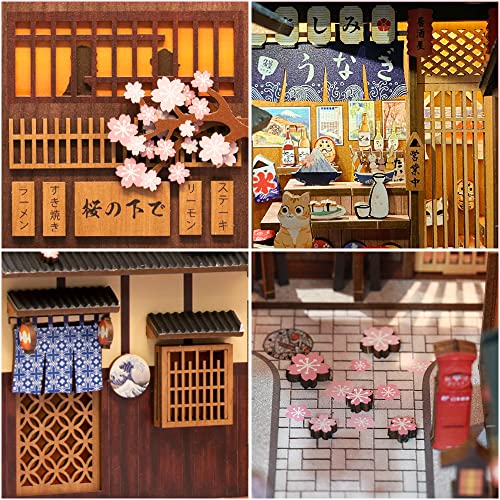 Image of CUTEBEE Book Nook Kit DIY Miniature House Japanese Street Diorama
