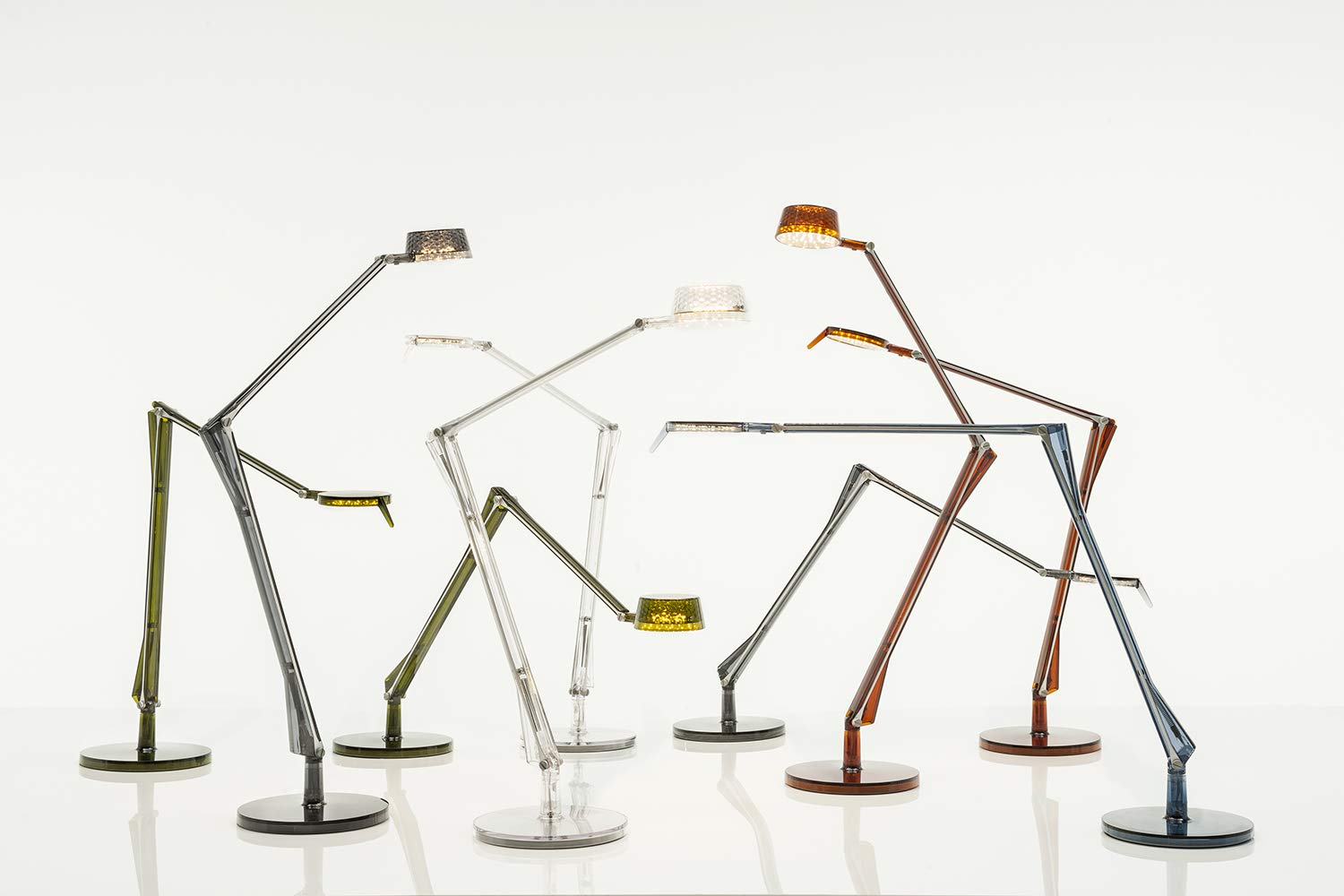 Kartell Aledin TEC, Tischleuchte, Mit Dimmer, Blau