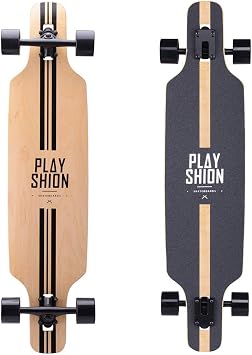 Playshion Freestyle Longboard Skateboard Cruiser Through 39in Drop Simple Lain