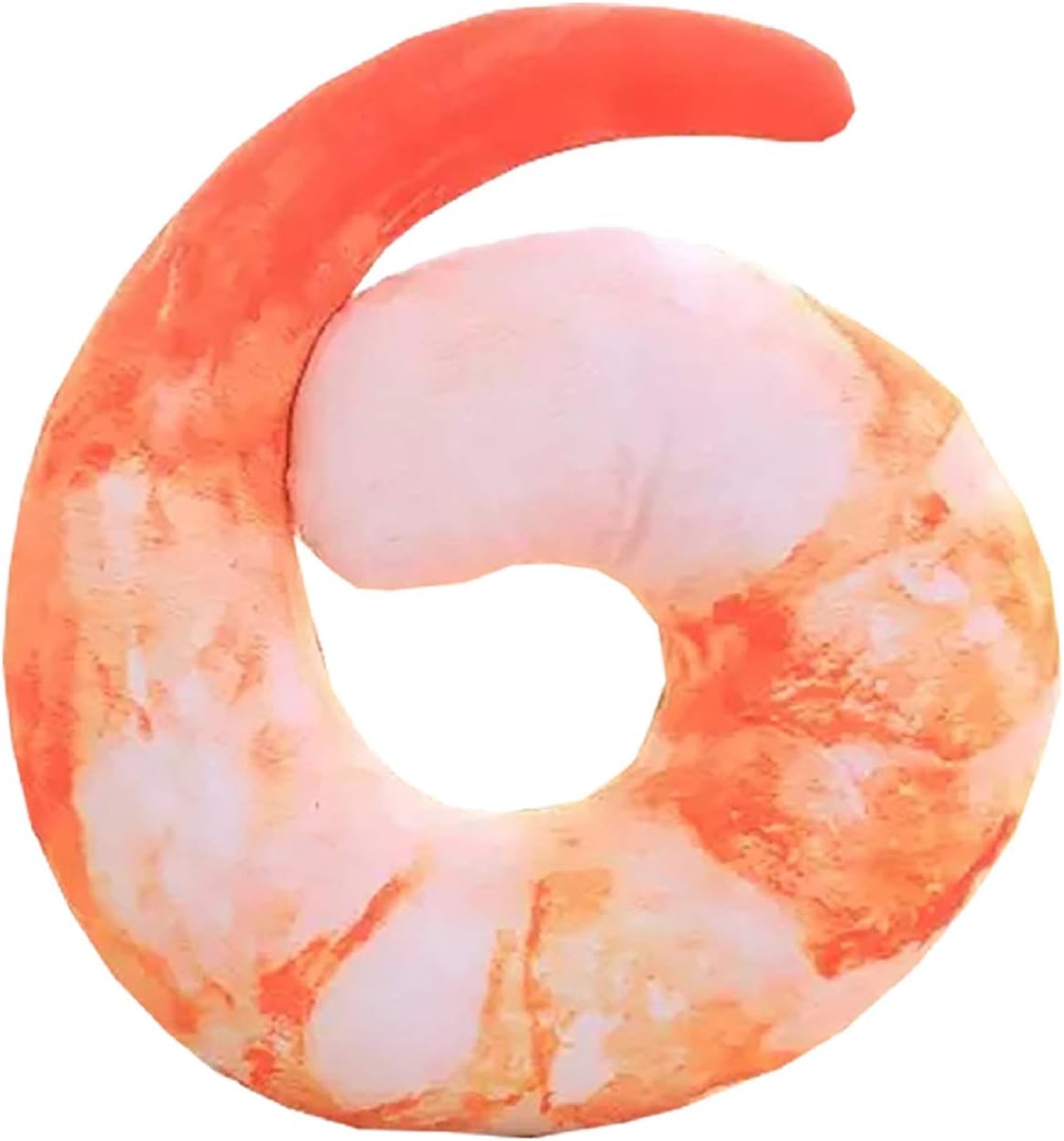 ASkinds Shrimp Neck Pillow Simulation Prawn Pillow Soft Cotton U Shaped Neck Pillow Plush Shrimp Toy Throw Pillow Cushion for Home Office Travel