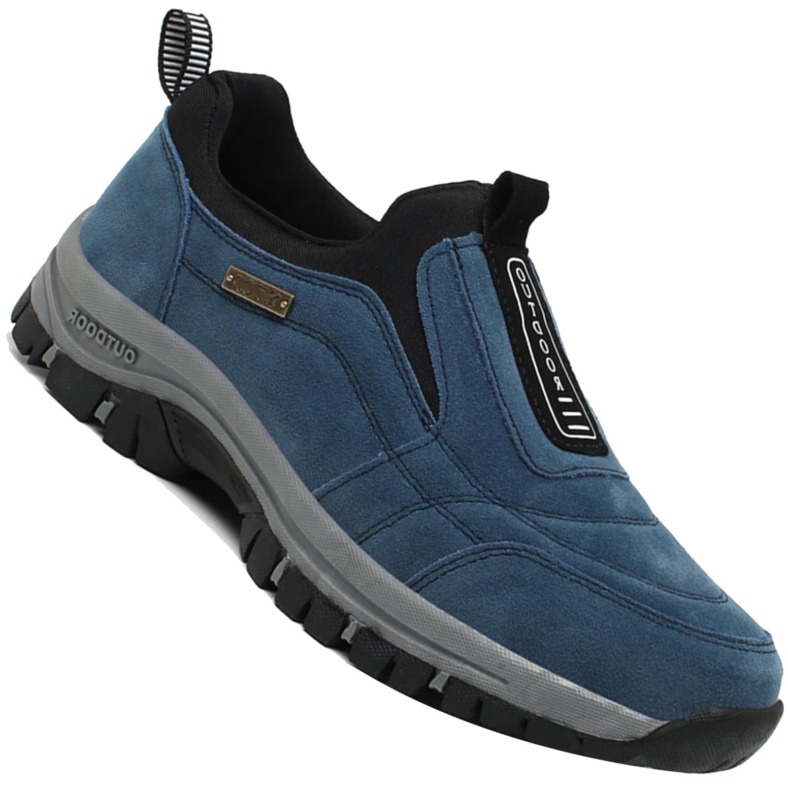Chaussures De Marche Homme Waterproof AZMAHT - Sans Lacets, à Enfiler - Légères Et Confortables - Marron Taille 44