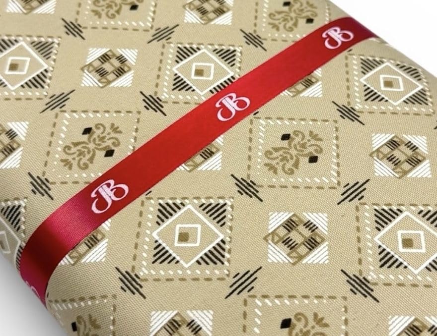 Image of JHABAK'S Unstitched Print Shirt Fabric for Men - Polycotton Material - 2.25Meter Shirt Piece Cloth
