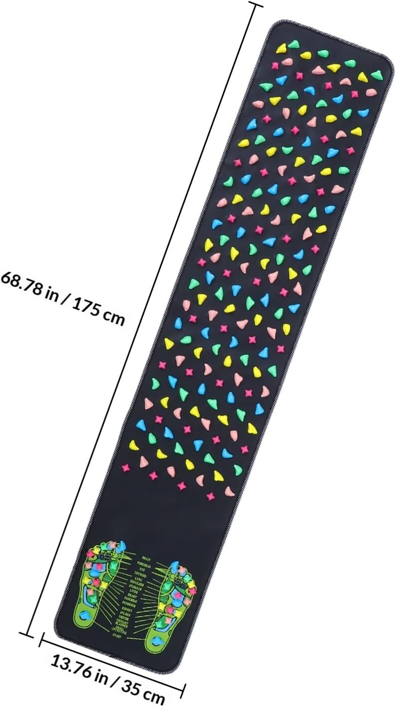 Acupoint Stimulation Foot Massager Mat Rock Scrubber Pad 175x35cm Non-Slip Foot Care Massage Tool for Home Use Relief and Relaxation