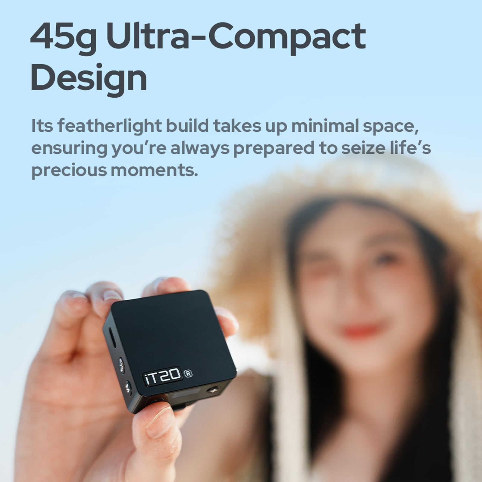 Godox iT20-R Mini Flash TTL para Ricoh GR III y GR IIIx – Flash de Cámara Compacto iT20R, Compatible con P-TTL, Batería Recargable USB-C, Incluye Filtros de Color Magnéticos
