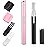 Chumia 2 Pcs Electric Eyebrow Trimmer Women Precision Face Razors Mini Shaver with Comb Christmas Women Gift Battery Operated Personal Epilator for Face Neck Fuzz Lips Leg(Pink, Black)
