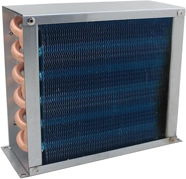 Heat Exchanger, Tube Heat Exchanger For Physical Cooling Condenser Coil Refrigerator Aluminum Fin Heat Exchanger Small With Shell Copper(2x6x155-150mm)