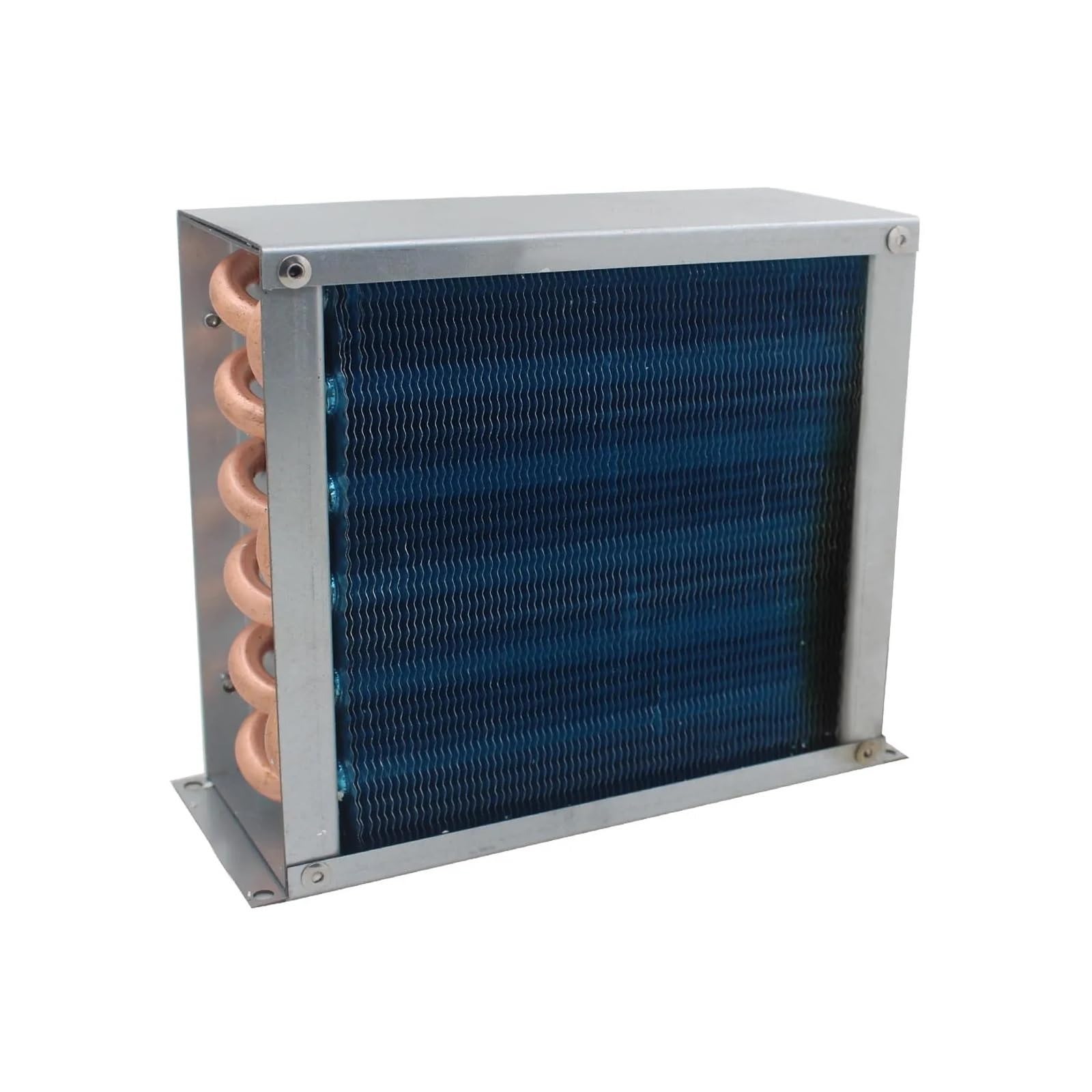 Wort Chiller, Scambiatore Di Calore A Tubi For Raffreddamento Fisico, Serpentina Del Condensatore, Frigorifero, Scambiatore Di Calore Ad Alette In Alluminio, Piccolo Con Guscio In Rame(2x5x120-120mm)