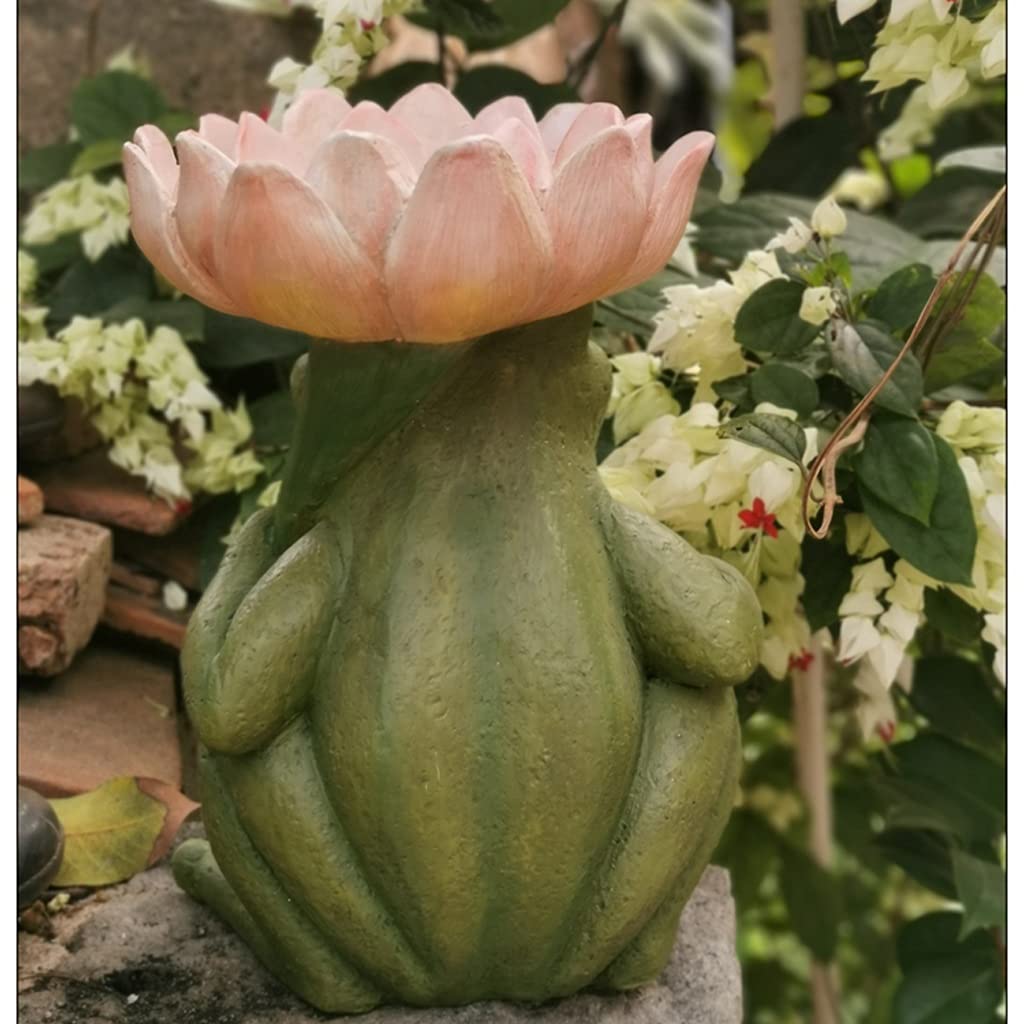 Liudan Gartenstatue Gartensimulation Frosch Skulptur Ornamente Courtyard Gartenarbeit Harz Handwerk Tier Statue Dekoration, Gebraucht für Balkon Terrasse Rasen Dekor Gartendeko Statuen