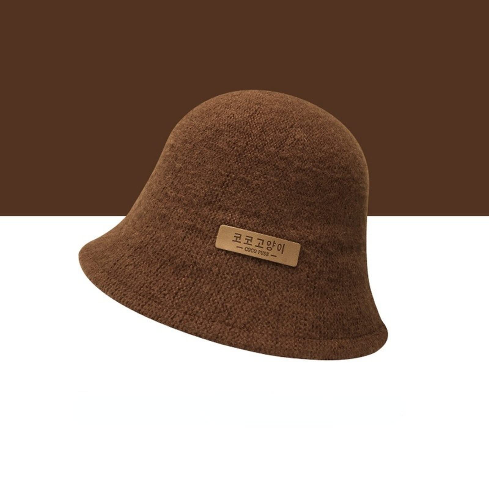 Casquette de pêcheur en tricot de laine pour femme au style décontracté