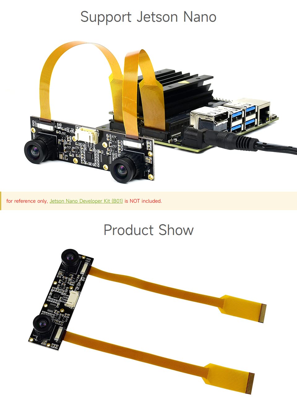 Waveshare Binocular Camera Module Compatible with Raspberry Pi 5 Dual IMX219 8 Megapixels Stereo Vision Depth Vision product thumbnail 7