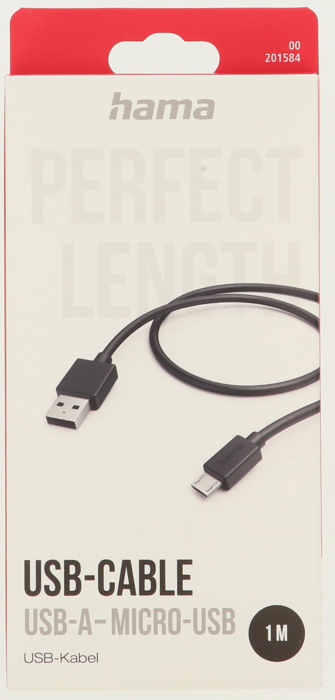 Cablu De Date, Hama, Micro USB, 1 M, Alb - EMAG.ro