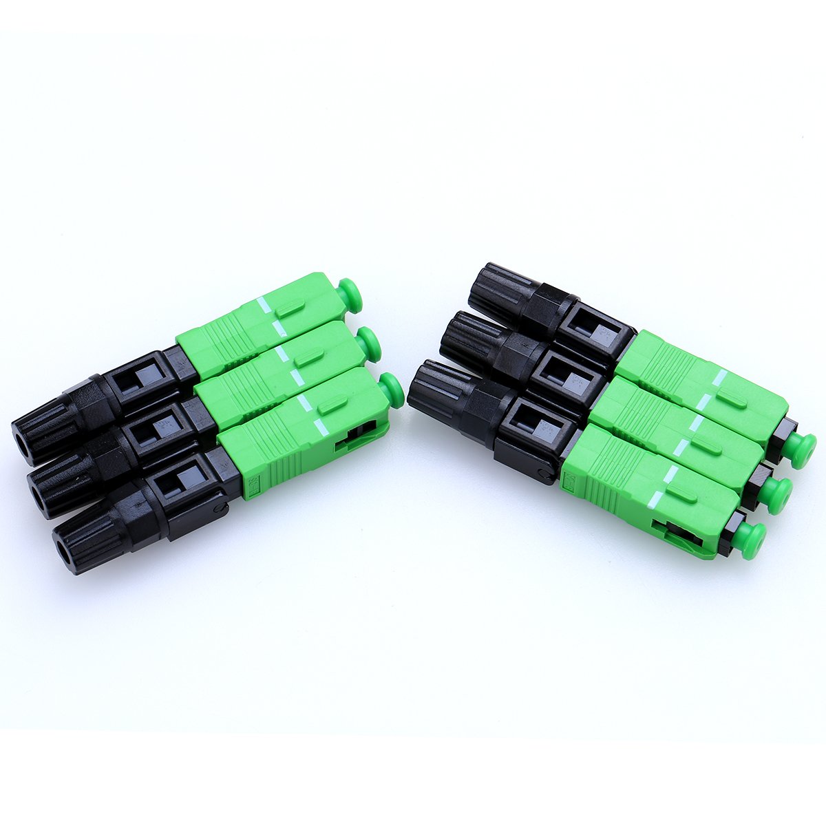 150pcs Ftth Conector de montaje rápido integrado SC-APC Conector de fibra óptica de alambre cubierto, APC Especial Broadcasting CATV