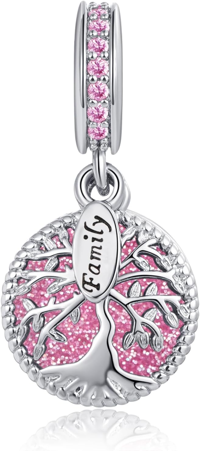 Sparkling Tree of Life Family Charm Compatible with Pandora Charms Bracelets - Image 2