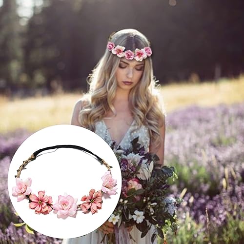 Miniatura 2 de Accesorios de colección de tocados para mujer, 6 coronas de pelo bohemias, coronas de flores, tiaras para novias, damas de honor, niñas de flores,