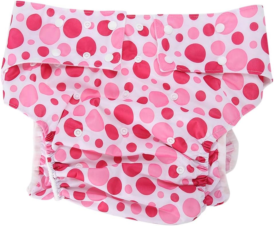 Washable Reusable Cloth Diapers for Adults, Adjustable Pocket Diaper Cover for Incontinence Care Protective Underwear for Elderly Men Women