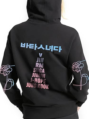 Miniatura 2 de Teiniuby Bangtan - Sudadera con capucha para niños Love Yourself K-pop Jungkook Suga V RM ligera, manga larga, suéter de abrigo