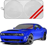 Vista 1 de Parasol para parabrisas delantero compatible con cargador Challenger Durango Ram modelos Avenger plegable, ajuste personalizado, parasol
