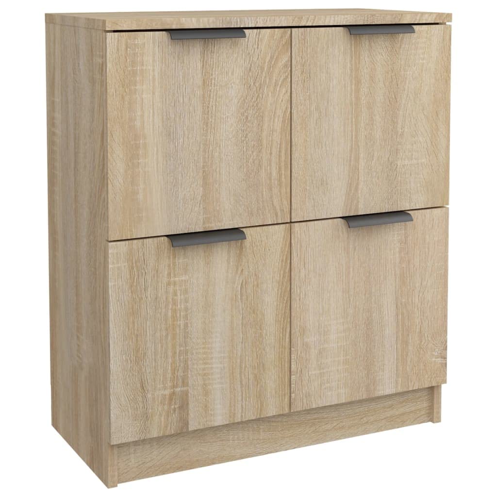 vidaXL Buffets 2 pcs Armoires de Rangement Organisateurs de Maison Meubles de Rangement Armoires de Salon 60x30x70 cm Chêne Sonoma Bois d'Ingénierie