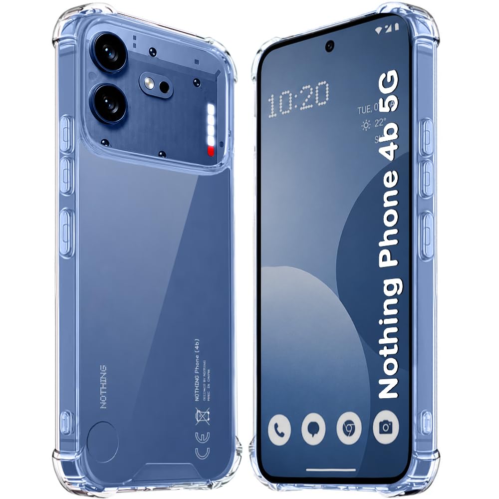 TheGiftKart Crystal Clear Back Cover Case for Nothing Phone 4b 5G | 360 Degree Protection | Shock Proof Design | Transparent Back Cover Case for Nothing Phone 4b 5G (PC & TPU, Transparent Bumper)-image-7