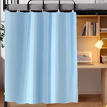Blue,1 Piece Bed Curtains Single Sleeper Strong Blackout Heavy Duty Canopy Bunk Beds Bottom Top Privacy