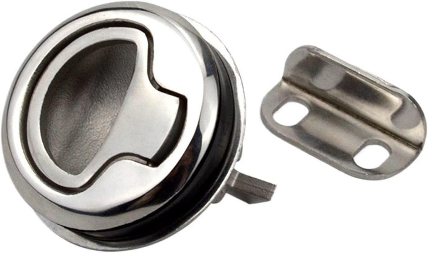 Panel Lock Stainless Steel Flush Pull Slam Latch Furniture Handle Lock Knob Car Toolbox Accessories 1Pcs(739-3)