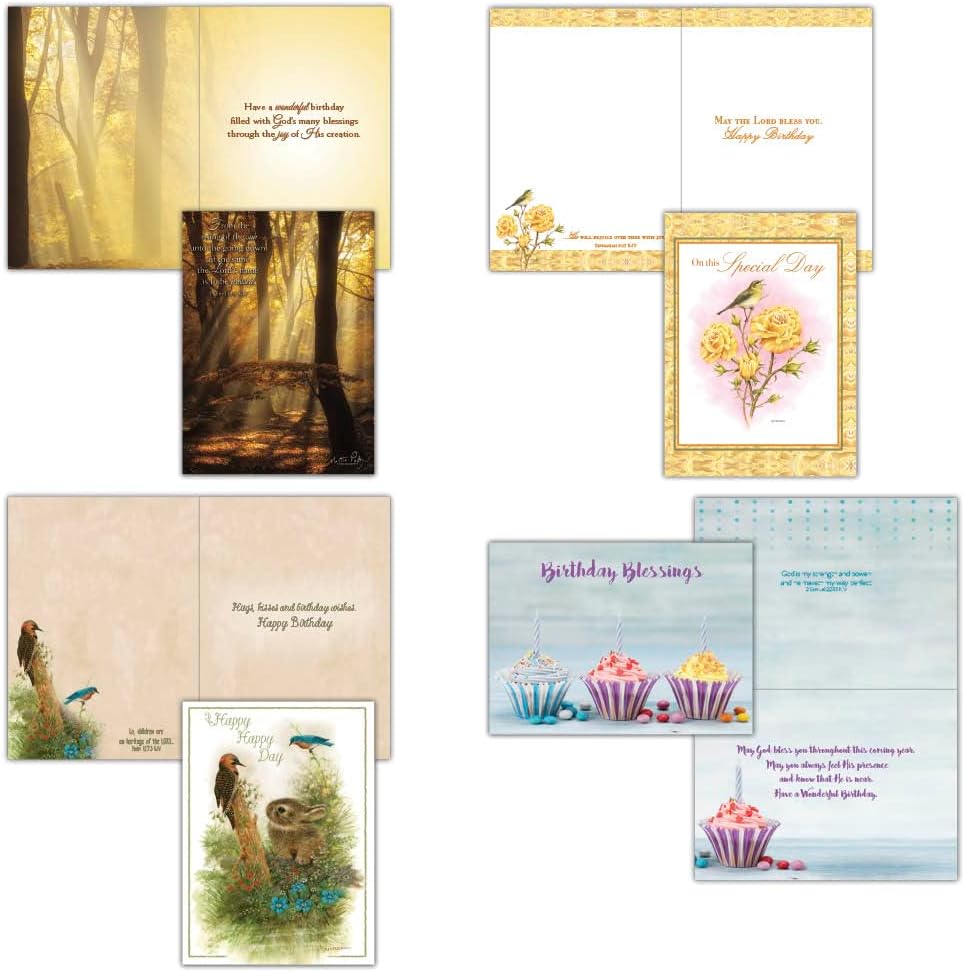 48 Religious Greeting Card Set – KJV Scriptures for Birthdays & All Occasions