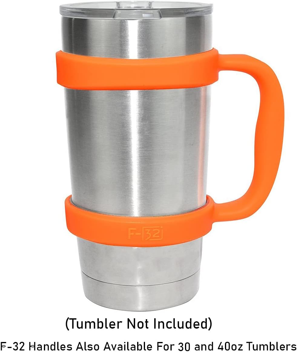 Exclusive Discount 80% Offer F-32 Handle - 19 COLORS - 20oz or 30oz size available - Compatible with YETI, BEAST, OZARK TRAIL, RTIC (PREVIOUS DESIGN) & More Tumbler Travel Mug - BPA FREE (20OZ, ELECTRIC PEACH (NEON))