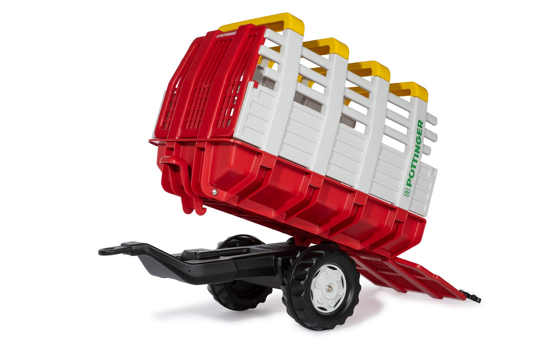 Rolly Toys 122479 rollyHaywagon Pöttinger rimorchio per trattore a pedale (da 3 a 10 anni, chiusura automatica, inclinabile)