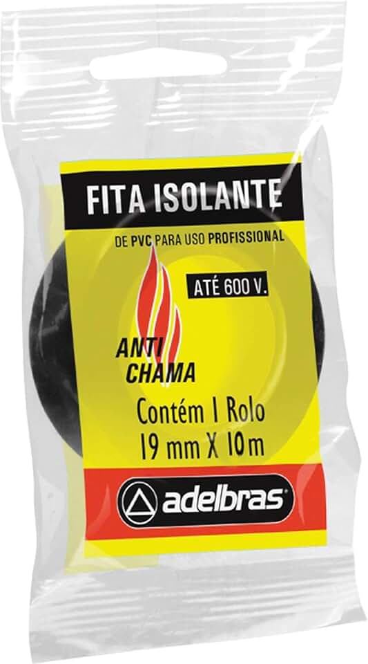 Fita Isolante Anti Chama, 19mmX10mts, Adelbras