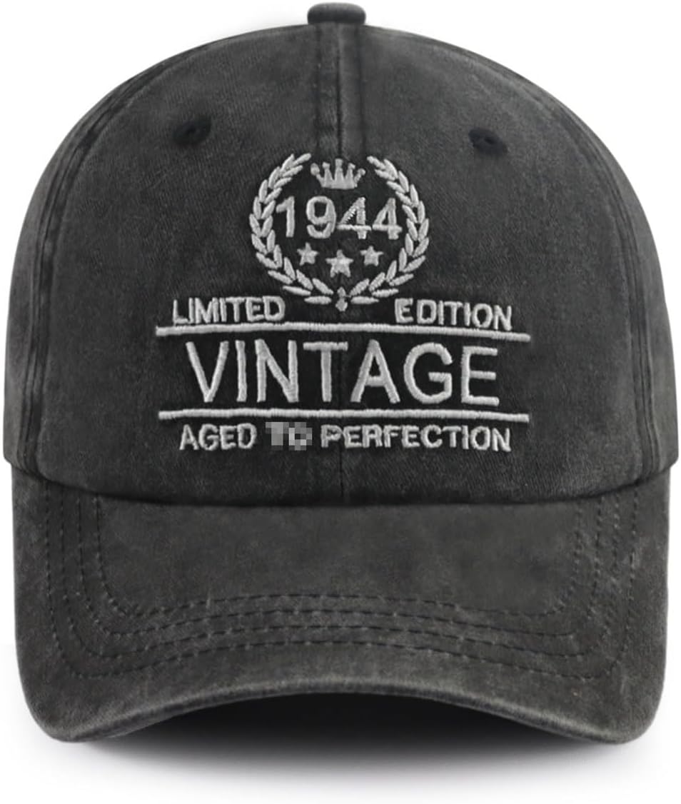 Vintage 32nd 52nd 62nd 82nd 92nd Hats for Men Women, Funny Adjustable Embroidered Birthday Baseball Cap
