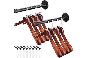 12 Inch Wall Mounted Industrial Pipe Clothes Bar Heavy Duty Garment Holder