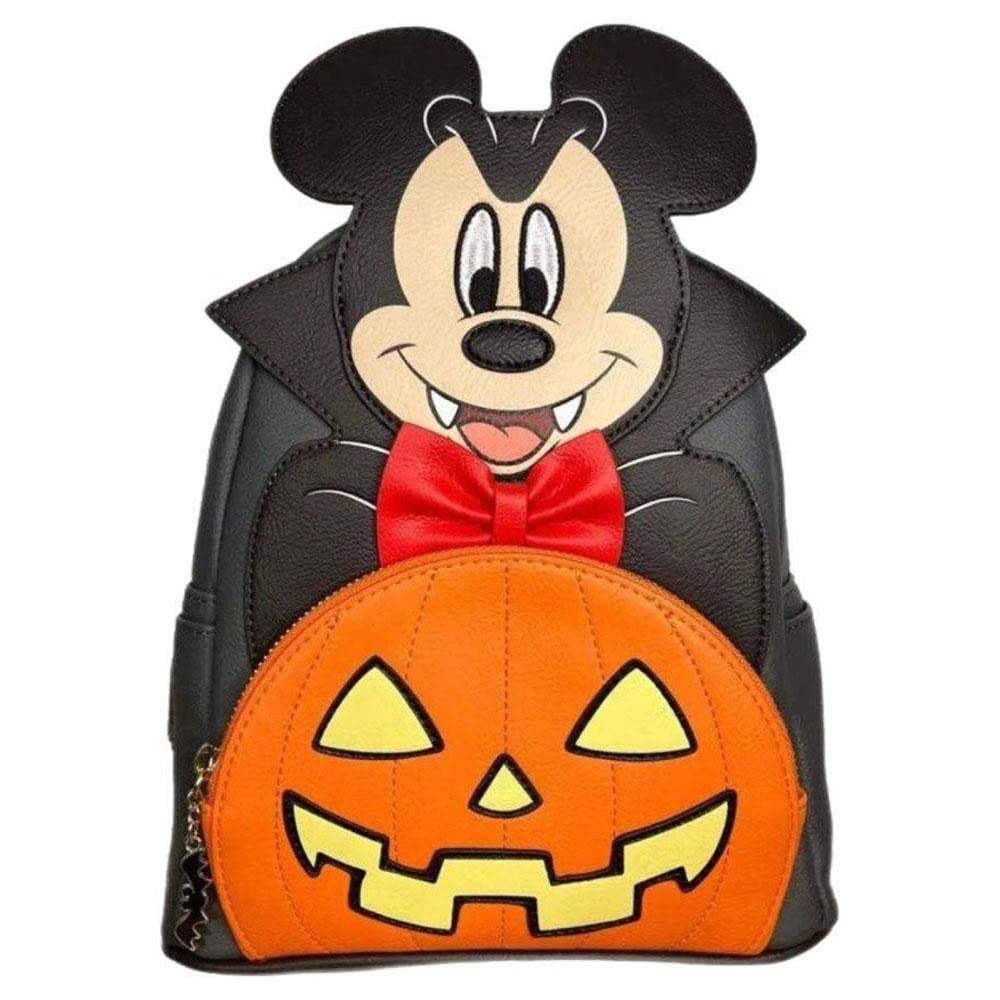 Vampire Mickey with Glow in the Dark Pumpkin Mini Backpack Exclusive Loungefly, Multi, Mini, Mini Backpack